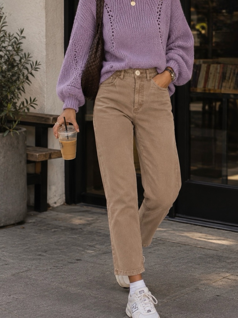 Molly Yeh High Waist Straight Leg Pants Women's 6 Casual Chic